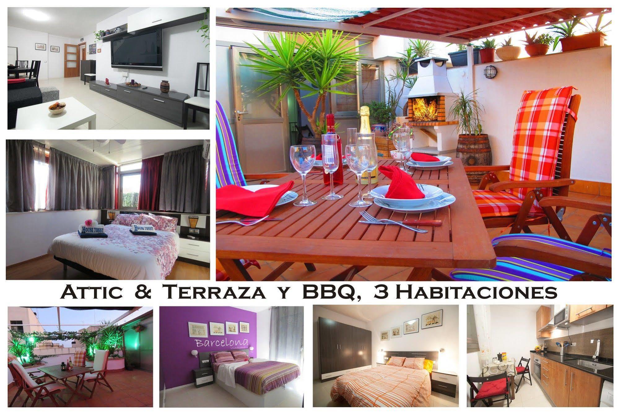 Apartamentos Atico Airport Barcelona, Terraza Y Barbacoa Viladecáns Eksteriør bilde